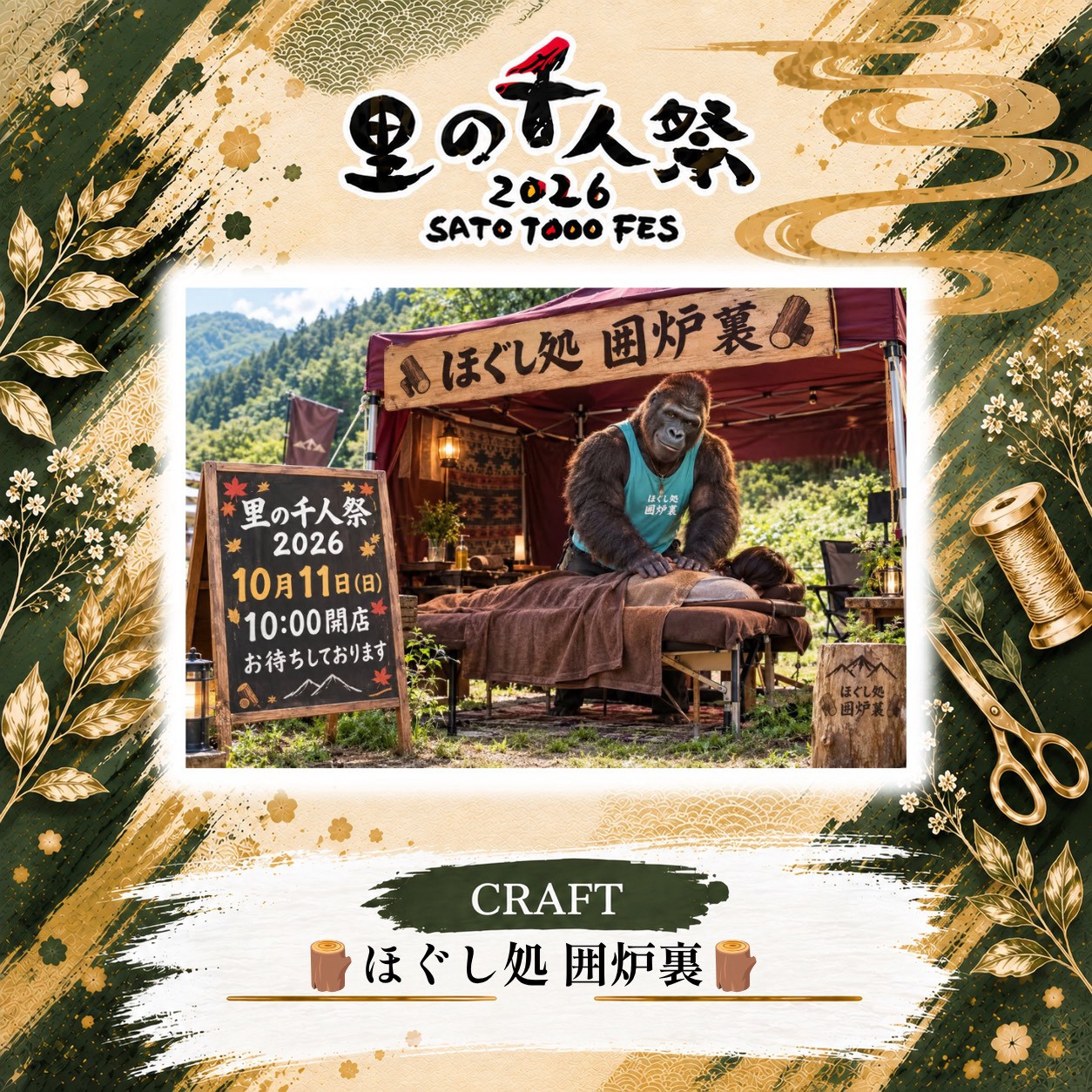 🪵ほぐし処 囲炉裏🪵の出店告知